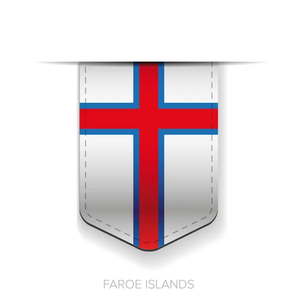 Cinta vectorial bandera Islas Feroe — Vector de stock