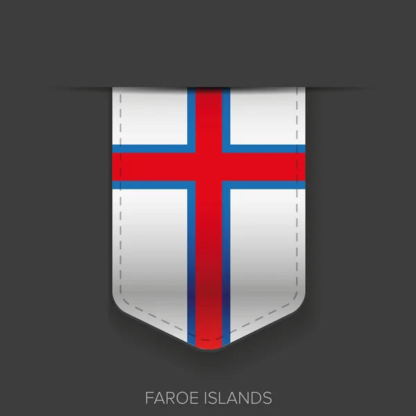 Cinta vectorial bandera Islas Feroe — Vector de stock