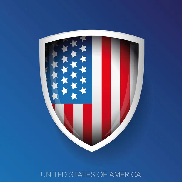 USA vlag schild vector — Stockvector