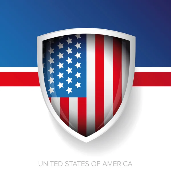 Прапор США щит вектор — стоковий вектор