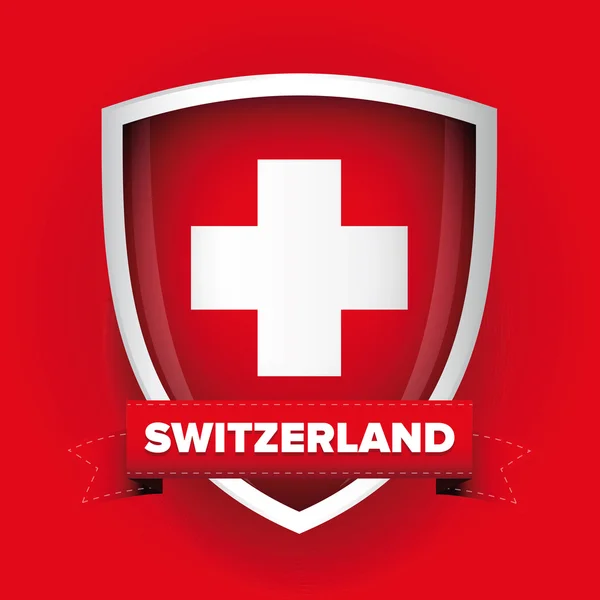 Escudo de armas de Suiza — Vector de stock