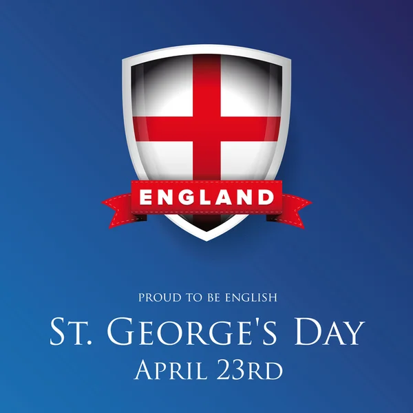 St George dag England flagga sköld banderoll eller affisch — Stock vektor