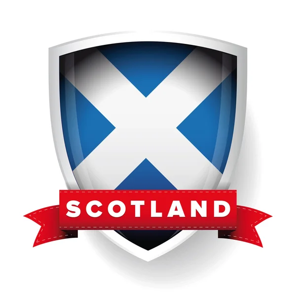 Vetor escudo bandeira Escócia — Vetor de Stock