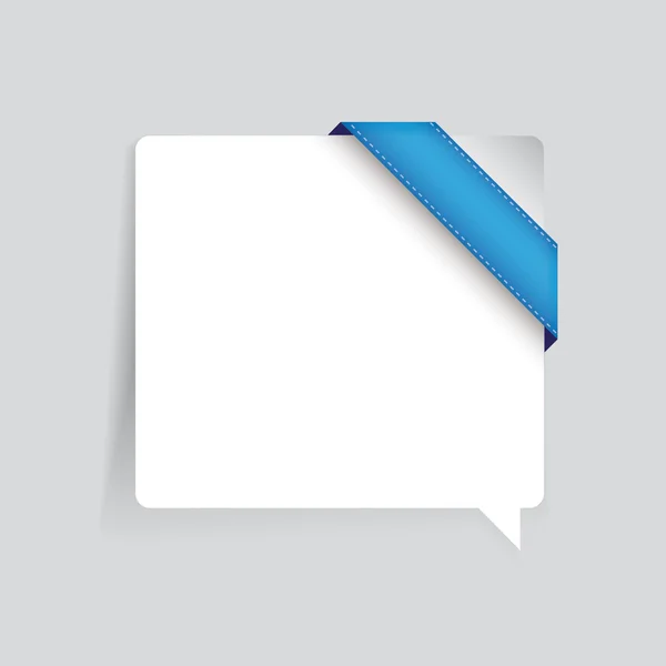 Köşe şerit etiket üzerindeki mavi — Stok Vektör