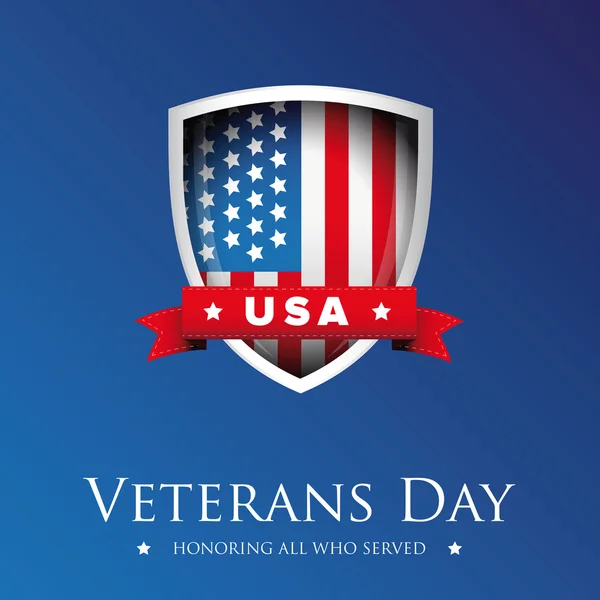 Bannière ou affiche de la journée des anciens combattants USA — Image vectorielle