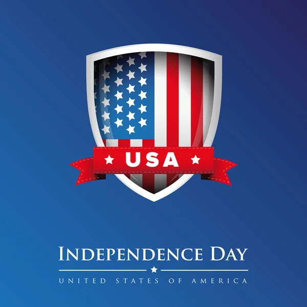 Dört Temmuz - Bağımsızlık günü ABD başlık sayfası veya poster — Stok Vektör