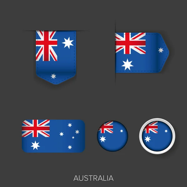 Zászló Ausztrália a vektoros készlet — Stock Vector