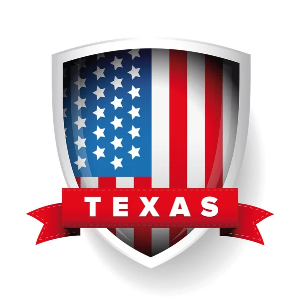 Texas e EUA bandeira vetor — Vetor de Stock