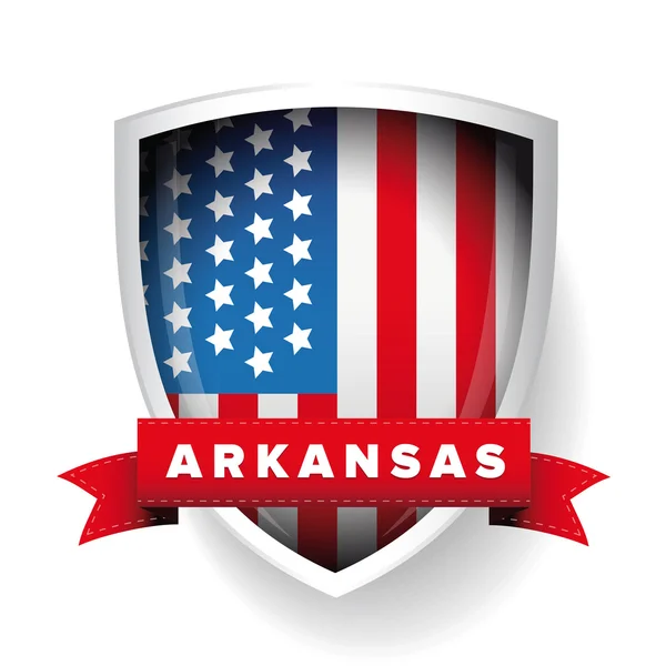 Arkansas y EE.UU. vector de la bandera — Archivo Imágenes Vectoriales