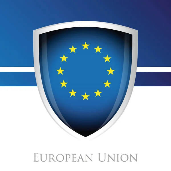 Ευρωπαϊκή Ένωση ασπίδα διάνυσμα — Διανυσματικό Αρχείο