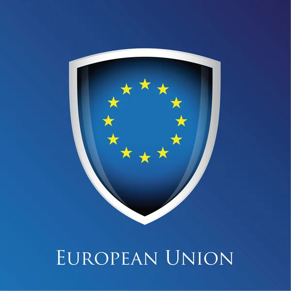 欧洲联盟盾牌矢量 — 图库矢量图片