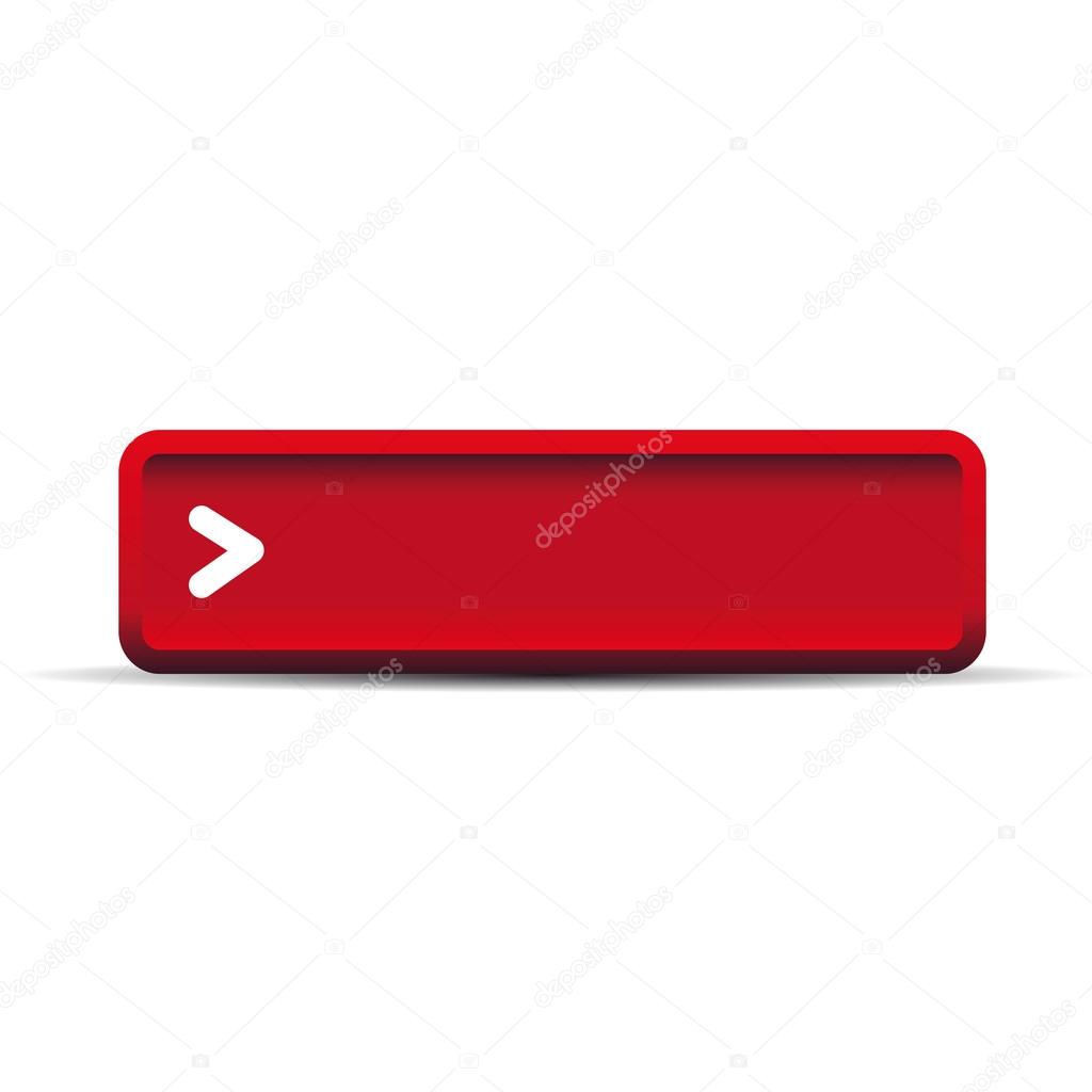 Red empty button vector