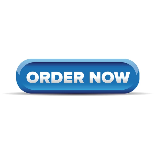 Order now button blue vector — Stock Vector