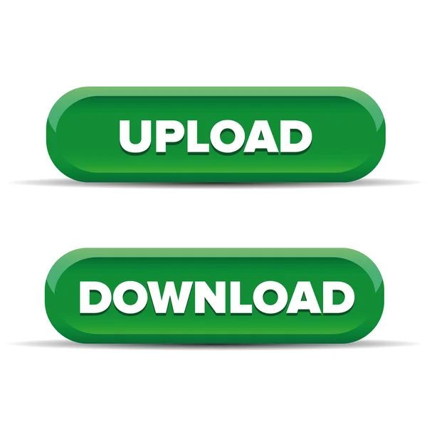 Upload download button set — Stock Vector