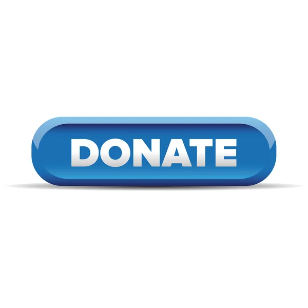 Donate button blue vector — Stock Vector