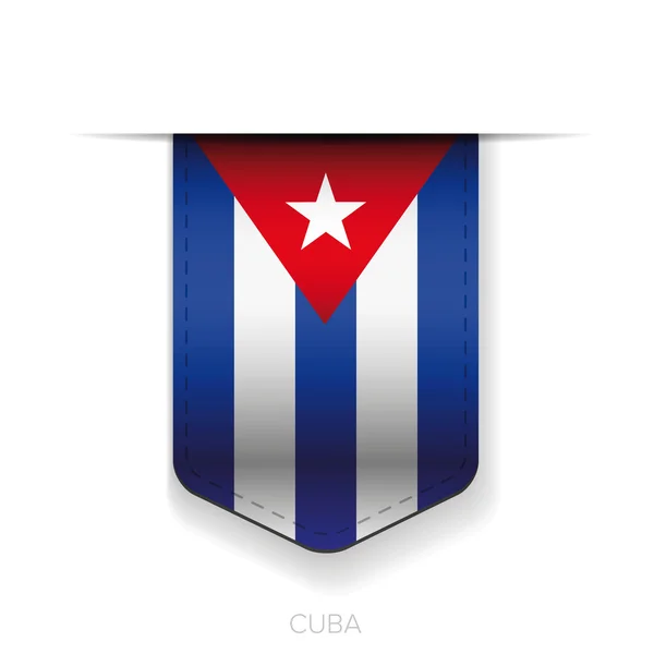 Cuba bandera cinta vector — Vector de stock