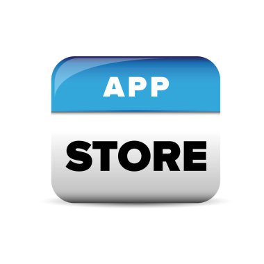 App store düğmesi mavi vektör