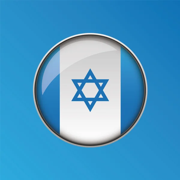 Israël vlag knop vector — Stockvector
