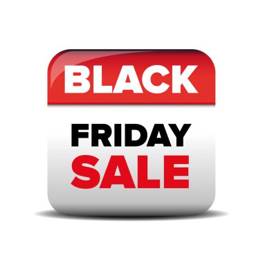 Siyah Cuma düğmesini vektör