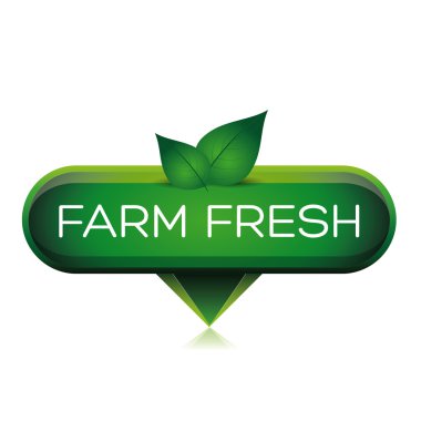 Yeşil çiftlik taze işaretçisiyle yapraklar