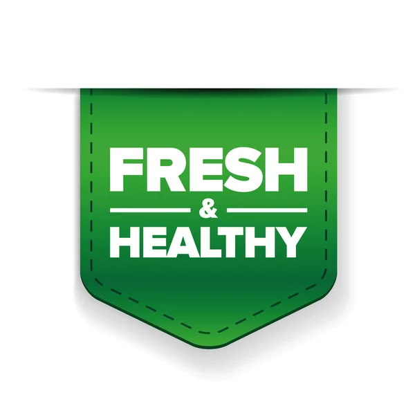 Fresh and healthy ribbon green — Stock Vector