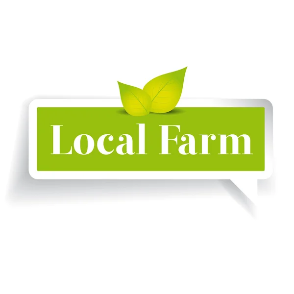 Lokale Farm label vector groen — Stockvector