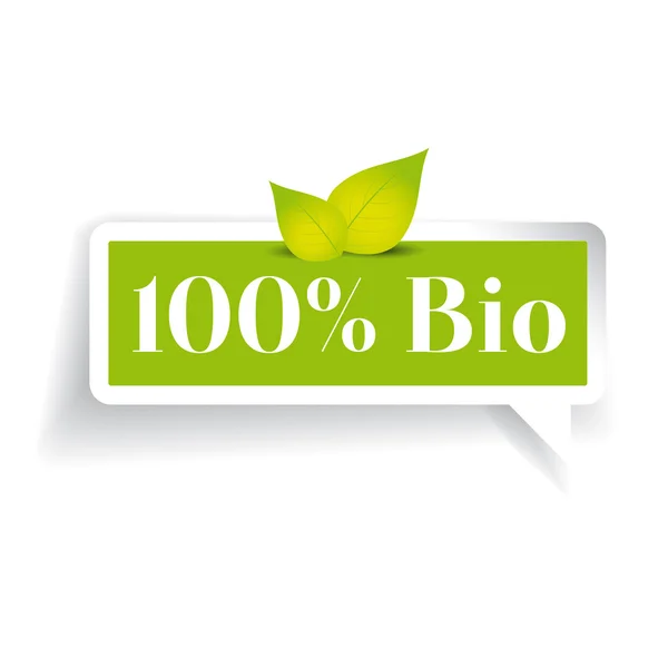 Vecteur 100 % bio label vert — Image vectorielle