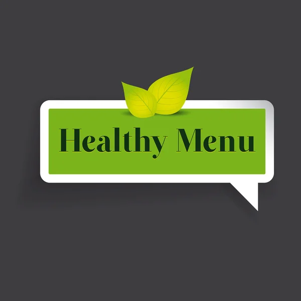 Healthy Menu label vector — Stock Vector