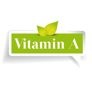 A vitamini etiket vektör