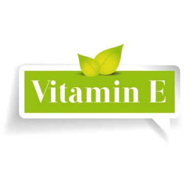E vitamini etiket vektör