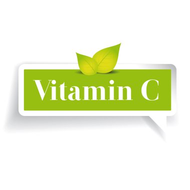 C vitamini etiket vektör