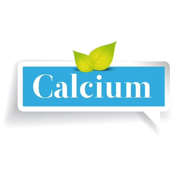 Vecteur d'étiquette de calcium — Image vectorielle