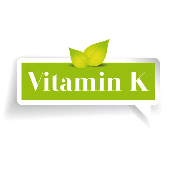 Vitamin K etikett vektor — Stock vektor