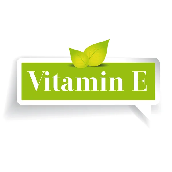 Vitamina E etiqueta vector — Archivo Imágenes Vectoriales