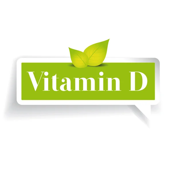 Vitamina D etiqueta vector — Archivo Imágenes Vectoriales