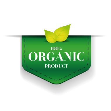 Organik ürün şerit vektör