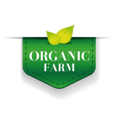 Organik tarım şerit vektör