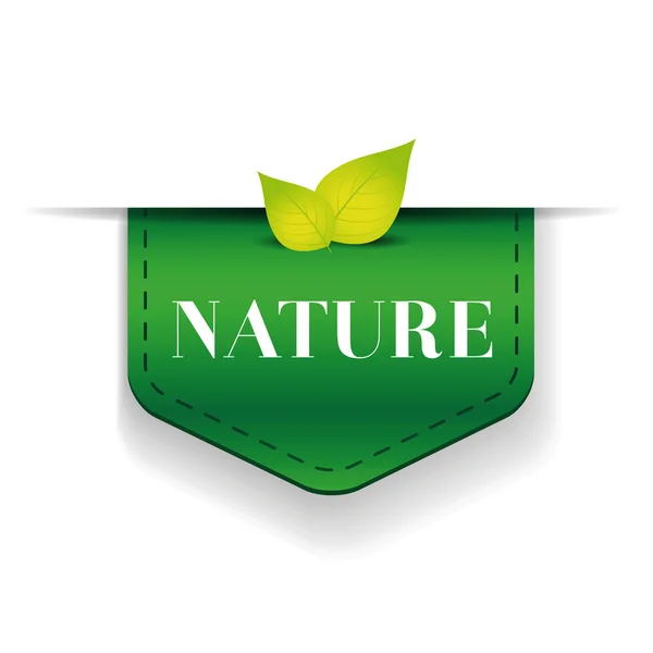 Nature green ribbon vector — Stock Vector