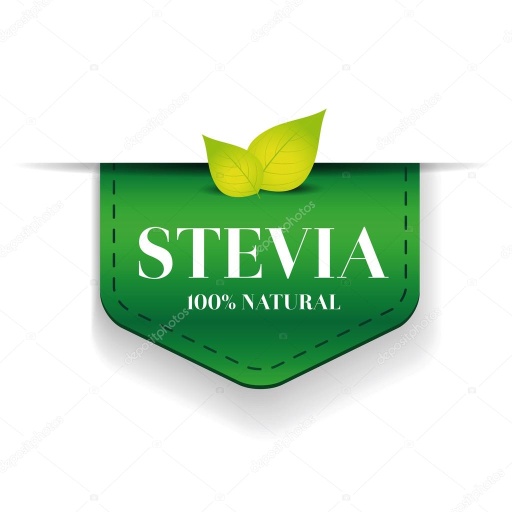 Stevia ribbon vector green