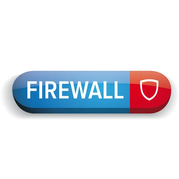 Firewall button vector blue — Stock Vector