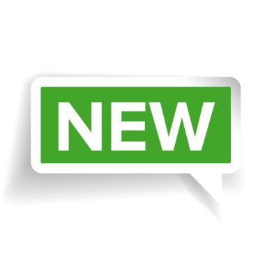 Vektör yeni yeşil etiket