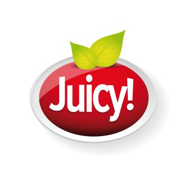 Sulu etiket vektör kırmızı