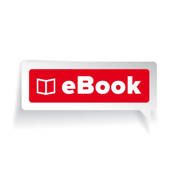 Ebook etiqueta vetor bolha de fala — Vetor de Stock