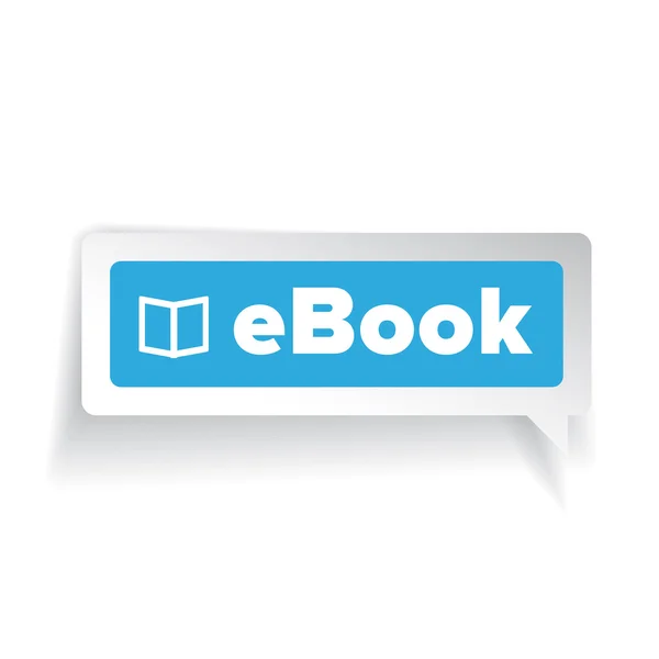 Ebook etiqueta vector voz burbuja — Vector de stock