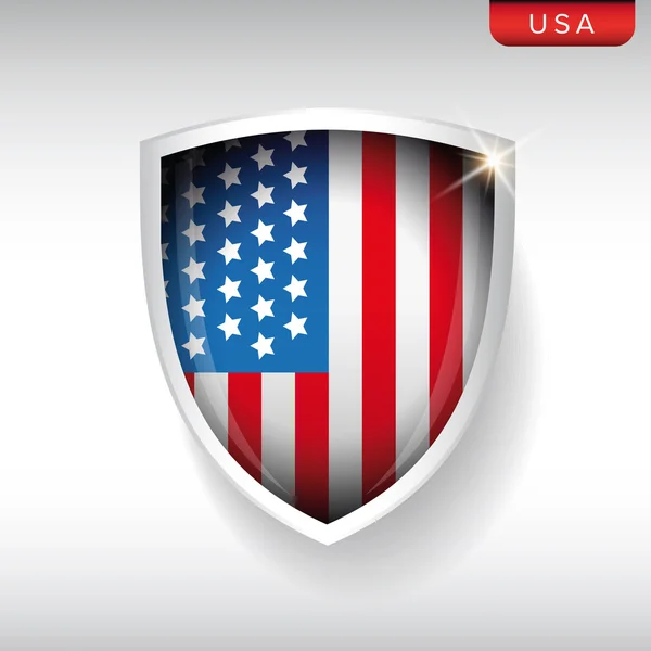 USA vlag schild vector — Stockvector