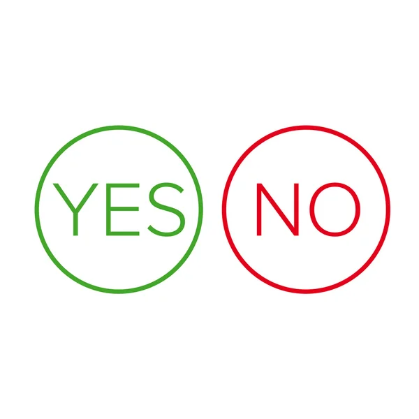 Yes or No label vector — Stock Vector