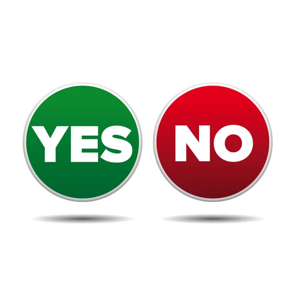 Sim ou Não vetor de etiqueta — Vetor de Stock