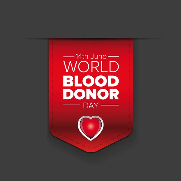 Donor ter wereld bloed 14 van dag-juni. vector — Stockvector
