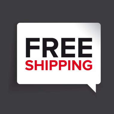 Ücretsiz nakliye etiketi vektör