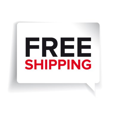 Ücretsiz nakliye etiketi vektör